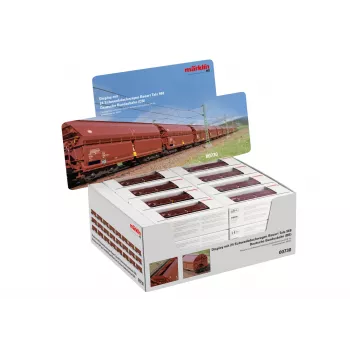 Märklin 000730 H0 24 gabalu komplekts bīdāmo jumtu vagoni Tals 968 DB IV ēra AC
