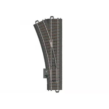 Märklin H0 C-Track kreisais pārmijas 188,3 mm ar integrētu balasta gultni, 24,3° 24611
