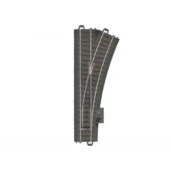 Märklin H0 C-Track labās puses pārmija 188,3 mm ar pamatni (24612)