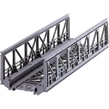 Märklin 07262 režģveida tilts HO mēroga modeļu dzelzceļiem – pelēks plastmasas vienceļa tilta komplekts, garums 360 mm
