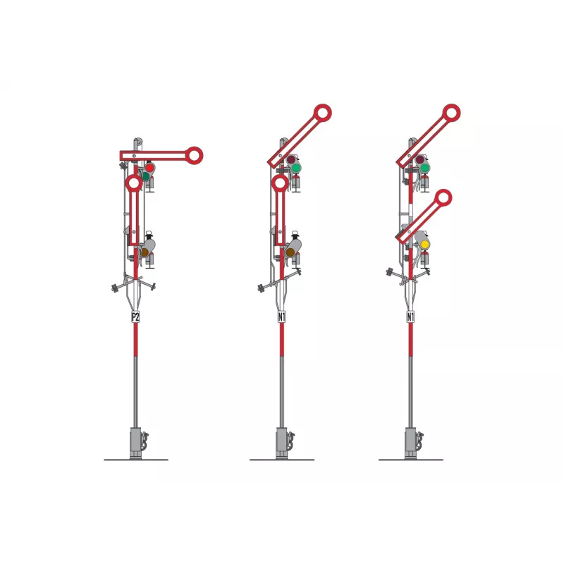 Märklin 70411 H0 tālvadības signāls (Vorsignal) ar LED, 2 aspekti, 3-sliedes AC