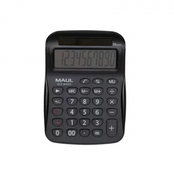 MAUL ECO MJ 555 galda kalkulators, balts, 12 cipari, divu veidu barošana 7263502