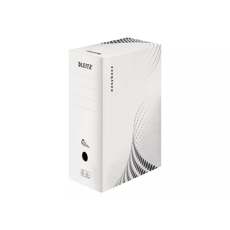 LEITZ easyboxx arhīva kaste, balta, 150 mm iekšējais platums, 25 gab., pārstrādāts gofrēts kartons
