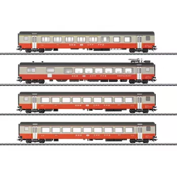 Märklin 42190 H0 4 vagonu komplekts Swiss Express pasažieru vagoni SBB