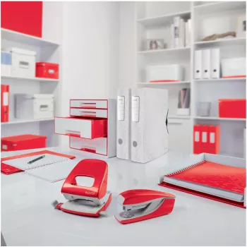LEITZ WOW A4 dokumentu mape ar elastīgām aizdarēm, PP laminēts kartons, sarkana, 150 lapas, 3982-00-26