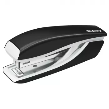 LEITZ Nexxt WOW Mini skavotājs, 10 lapu ietilpība, 50 mm kakliņa dziļums, augšējā ievietošana, melns (5528-10-95)
