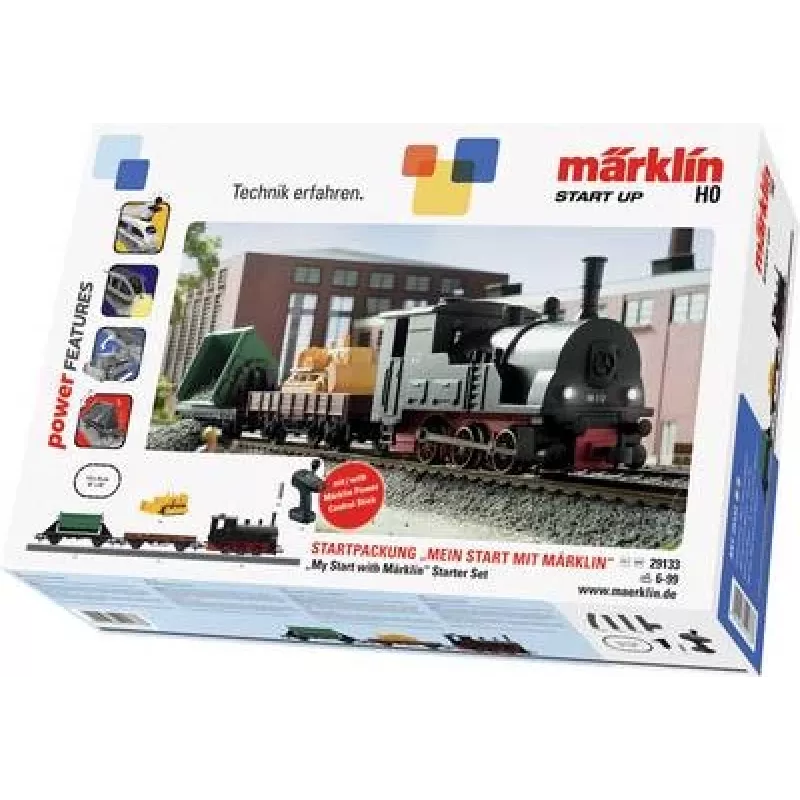 Märklin 29133 HO mēroga kravas vilciena iesācēju komplekts ar bateriju darbību un infrasarkano tālvadību