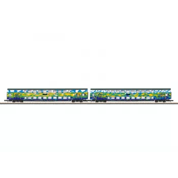 Märklin 87306 Z divstāvu vagonu komplekts Touristik 1 no DB AG - 2 divstāvu starpvagoni