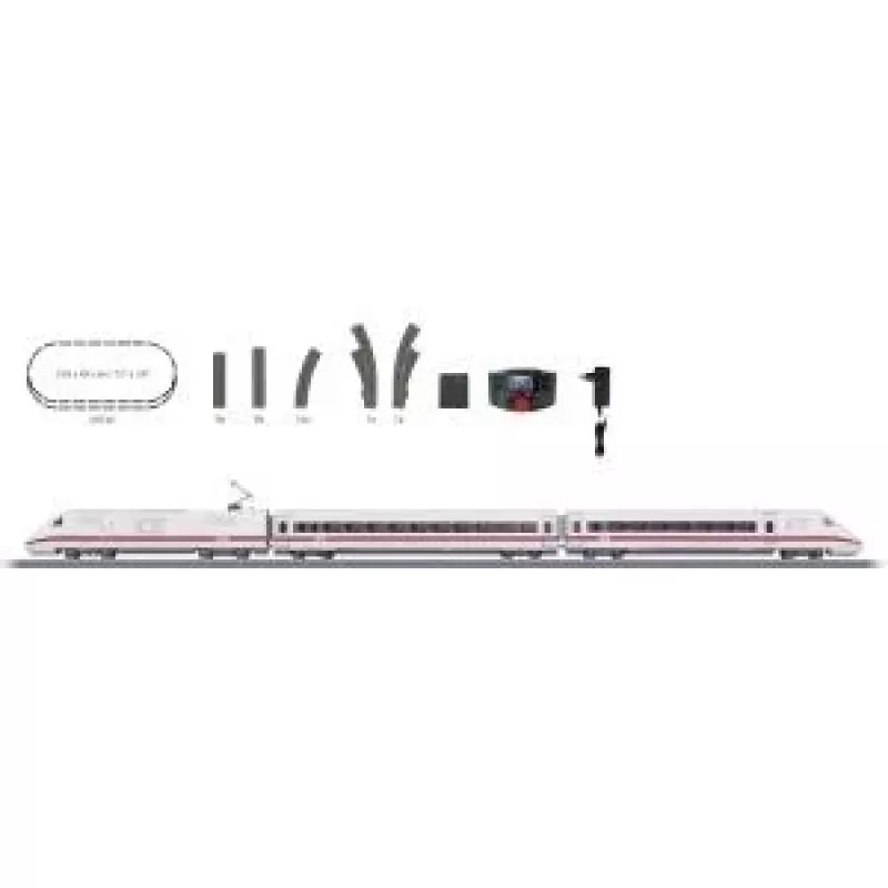 Märklin 29792 ICE 2 digitālais iesācēju komplekts H0 AC ar Mobile Station 2, 5 daļu vilcienu, C sliežu ovāls, VI ēra