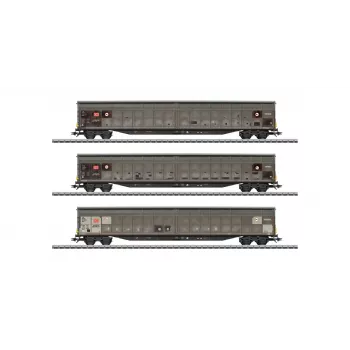 Märklin 48067 H0 3 vagunu komplekts ar bīdāmām sienām DB AG