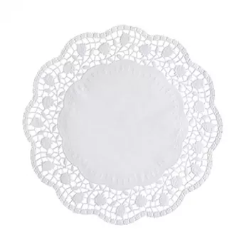 PAPSTAR Tortenspitzen apaļie kūku paliktņi Ø 28 cm, 100 gab., baltas mežģīņu apmales 12268