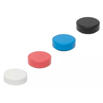 MAULpro Recycling apaļie magnēti, 29 mm x 11 mm, 20 gabalu komplekts (balts, sarkans, zils, melns) 6177399