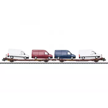 Märklin 47430 H0 platformu vagonu pāris Laads 800B no Transwaggon GmbH