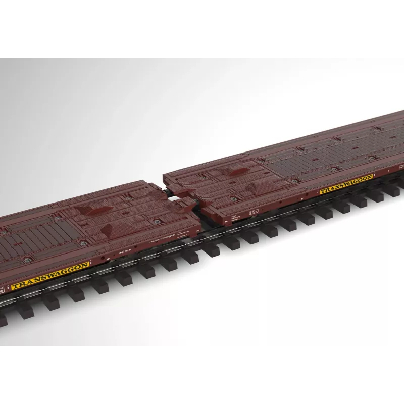 Märklin 47430 H0 platformu vagonu pāris Laads 800B no Transwaggon GmbH