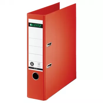 LEITZ 180° sviras arhivēšanas mape A4 80 mm gaiši sarkans kartons 1007-00-20