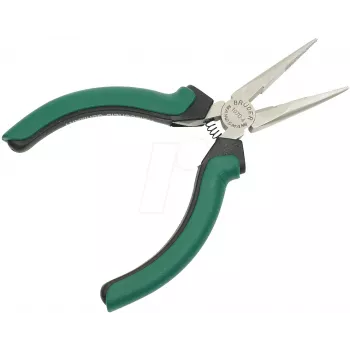 BRÜDER MANNESMANN GREEN LINE Precīzijas smailknaibles, 125 mm, taisnas, instrumentu tērauds, zaļi/melns rokturis M 1070-4