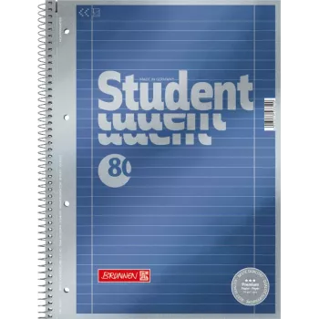 BRUNNEN Premium Student College bloks A4 ar līnijām un malas līnijām, 5 gab. iepakojums 1067127