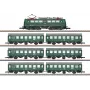 Märklin 81304 Z sākuma komplekts – DB Intercity Express vilciens (BR 103 elektriskā lokomotīve, 2 pasažieru vagoni, sliežu ovāls, barošanas bloks)