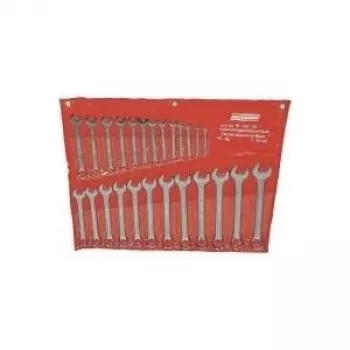 BRÜDER MANNESMANN M130-25 25 gabalu kombinēto uzgriežņu atslēgu komplekts, metriskās 6-32 mm, hroma vanādija tērauds, DIN 3113, ruļļojamā tekstila somā