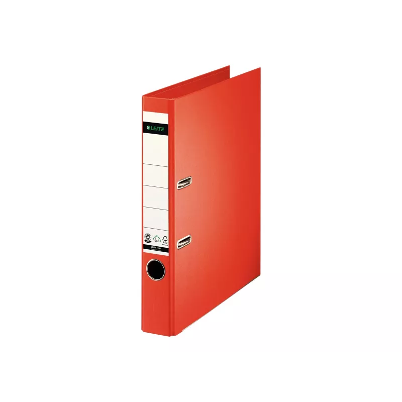 LEITZ 180° sviras arhivēšanas mape A4 50 mm gaiši sarkans kartons 1008-00-20