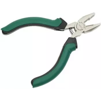 BRÜDER MANNESMANN GREEN LINE kombinētās knaibles elektronikai 125 mm, instrumentu tērauds, zaļš/sudraba/melns M 1070-3