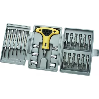 Brüder Mannesmann M29301 26 priekšmetu jaukts instrumentu komplekts plastmasas koferī