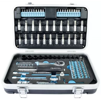 BRÜDER MANNESMANN QUANTOOL Q25003 116 gab. 1/4 inch sešstūra uzgaļu komplekts ar drošības uzgaļiem