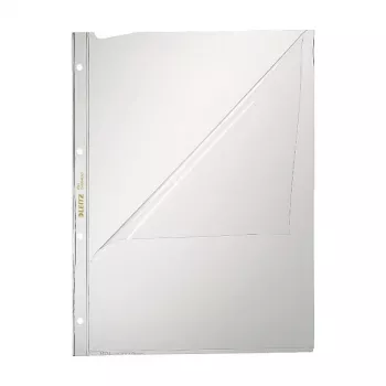 Leitz 4744-0000 PVC caurspīdīgs A4 dokumentu vāciņš, 2 caurumu, 50 gab.