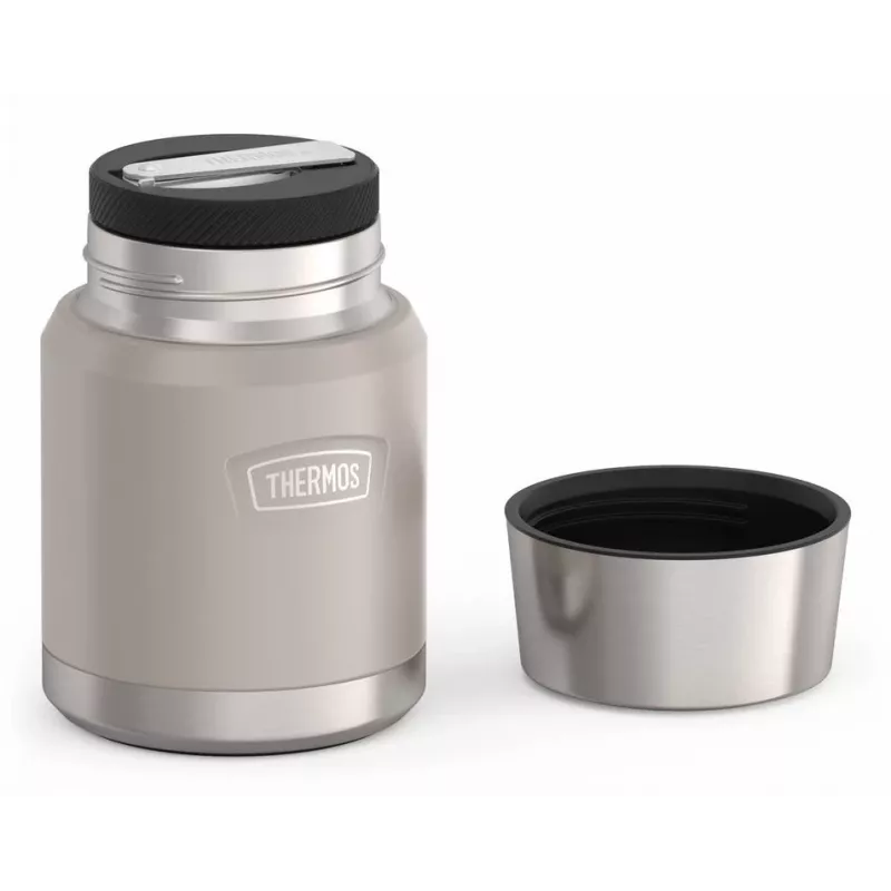 THERMOS ICON termoss ēdienam, bēšs, 0,47 L, nerūsējošā tērauda trauks ar salokāmu karoti 4120323047
