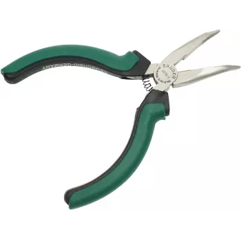 BRÜDER MANNESMANN GREEN LINE elektronikas liektās adatknaibles 125 mm, instrumentu tērauds, zaļš/sudraba/melns M 1070-5