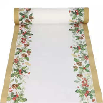 PAPSTAR galda celiņš Mistletoe and Pinecone 37231 daudzkrāsu 40 cm x 24 m