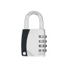 ABUS 155/40 koda atslēga ar 4 ciparu maināmu kodu, alumīnija korpuss, rūdīta tērauda sprādze, sudraba ABVS30890