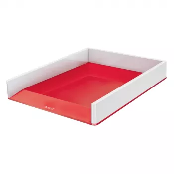 Leitz WOW Duo Colour dokumentu paplāte pērļbaltā/sarkanā