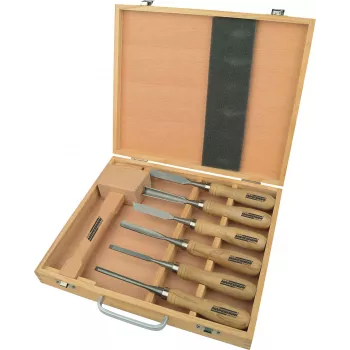 Brüder Mannesmann 7 daļu koka grebšanas instrumentu komplekts M66107