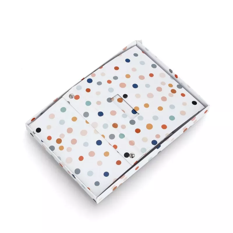 Zeller Dots uzglabāšanas kaste balta ar punktiem 25 x 35 x 20 cm 14475