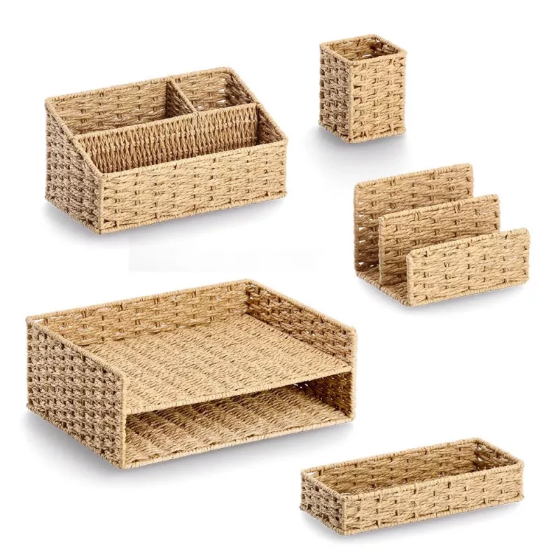 Zeller pildspalvu turētājs Paper Weave Natural 8 x 8 x 10,7 cm (15210)
