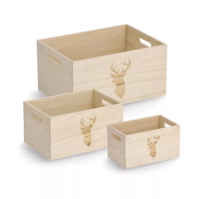 Zeller Deer uzglabāšanas kaste, dabīgā koka, 35 x 25 x 18 cm, 15222