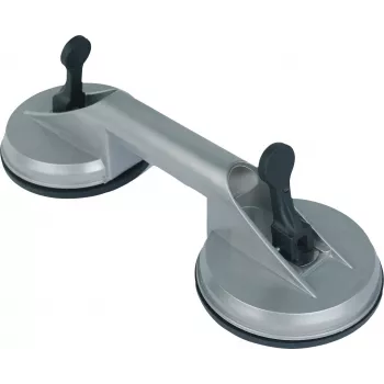 BRÜDER MANNESMANN vakuuma pacēlājs ar 2 piesūcekņiem, 115 mm diametrs, izturīgs ABS plastmasas korpuss, 1 gab. (99002)