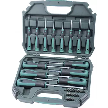 Brüder Mannesmann M11850 30 gabalu instrumentu komplekts plastmasas koferī | Hroma vanādija tērauds | Mājas un DIY