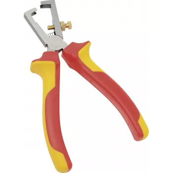 BRÜDER MANNESMANN VDE kabeļu noņēmējas 160 mm, 1000V izolētas, hroma vanādija, sarkanas/dzeltenas 10608