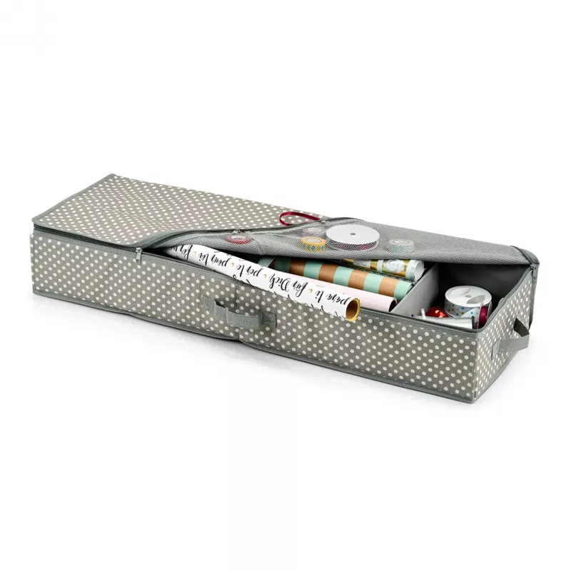 Zeller dāvanu iesaiņojuma organizators pelēks/balts 90 x 30 x 12 cm (14665)