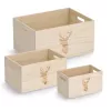 Zeller Deer uzglabāšanas kaste, dabīgā koka, 25 x 15 x 14 cm (15220)