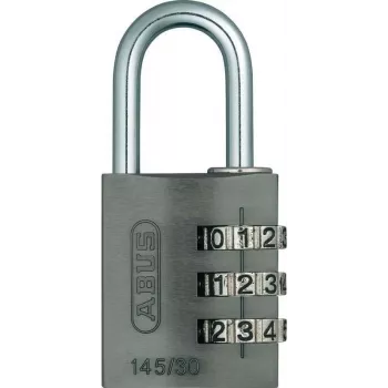 ABUS 466229 masīva misiņa piekaramā atslēga ar rūdīta tērauda sprūdu, 30 mm, atšķirīgas atslēgas, 2 atslēgas
