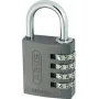 ABUS 48806 masīva misiņa piekaramā atslēga ar rūdīta tērauda sprūdu, atslēdzama, 30 mm ABVS48806