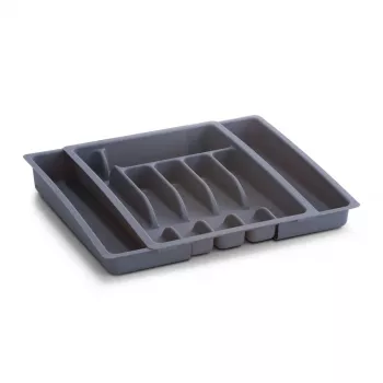 Zeller 24887 galda piederumu paplāte, plastmasa, pelēka
