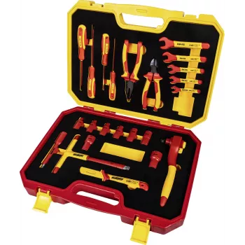 BRÜDER MANNESMANN VDE izolētu instrumentu komplekts, 24 daļas, koferī, pārbaudīts saskaņā ar DIN EN 60900:2012, līdz 1000 V AC - 1 gab. (11212)