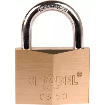 ABUS 40 mm masīva misiņa piekaramā atslēga ar rūdīta tērauda sprūdu - ar atslēgu, 2 atslēgas (238345)