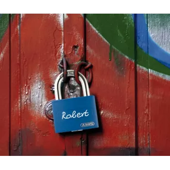 ABUS myLock T65AL/40 zilā alumīnija piekaramā atslēga ar rūdīta tērauda sprādzi 802829