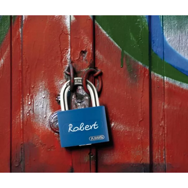 ABUS myLock T65AL/40 zilā alumīnija piekaramā atslēga ar rūdīta tērauda sprādzi 802829