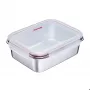Westmark Click & Close pārtikas uzglabāšanas trauks 2,25 L taisnstūrveida ar sudraba vāku, caurspīdīgs SAN, hermētisks, neizplūstošs, bez BPA 23692270